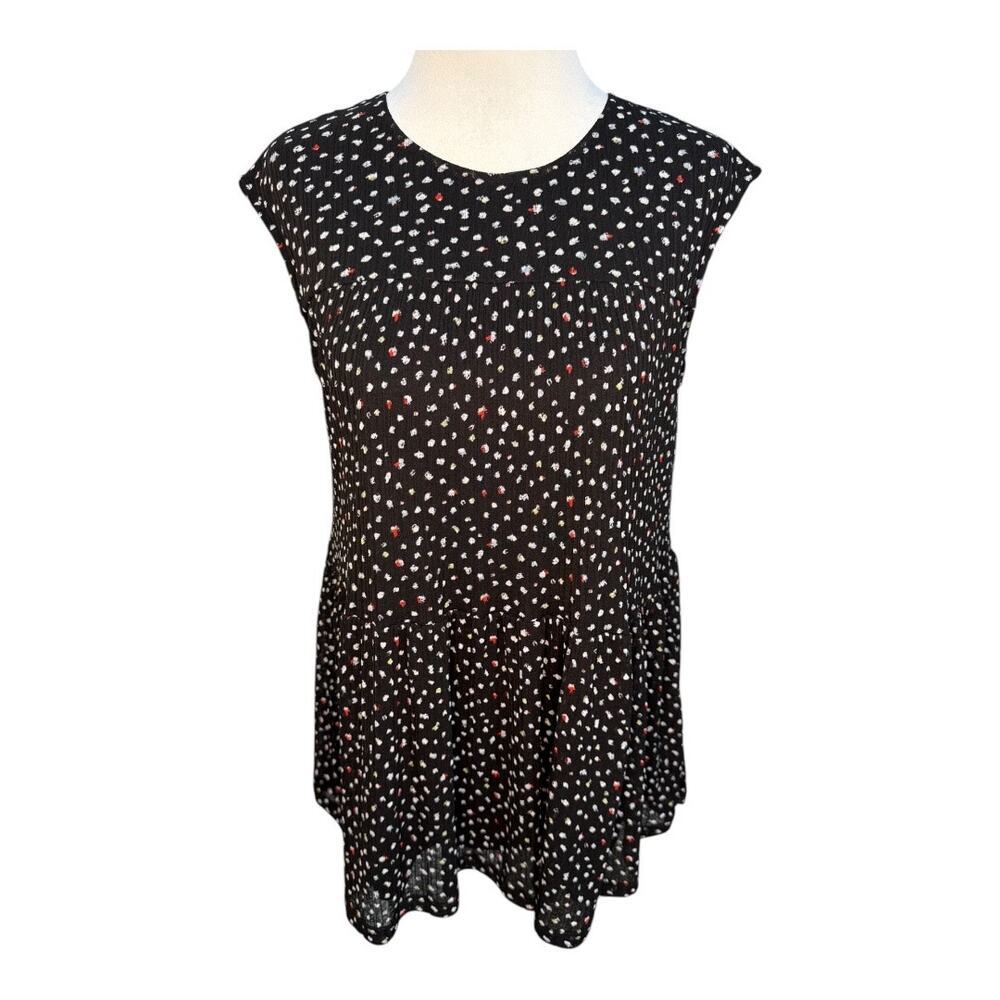 Juicy Couture Women's Polka Dot Sleeveless Blouse Size Small Babydoll Y2K